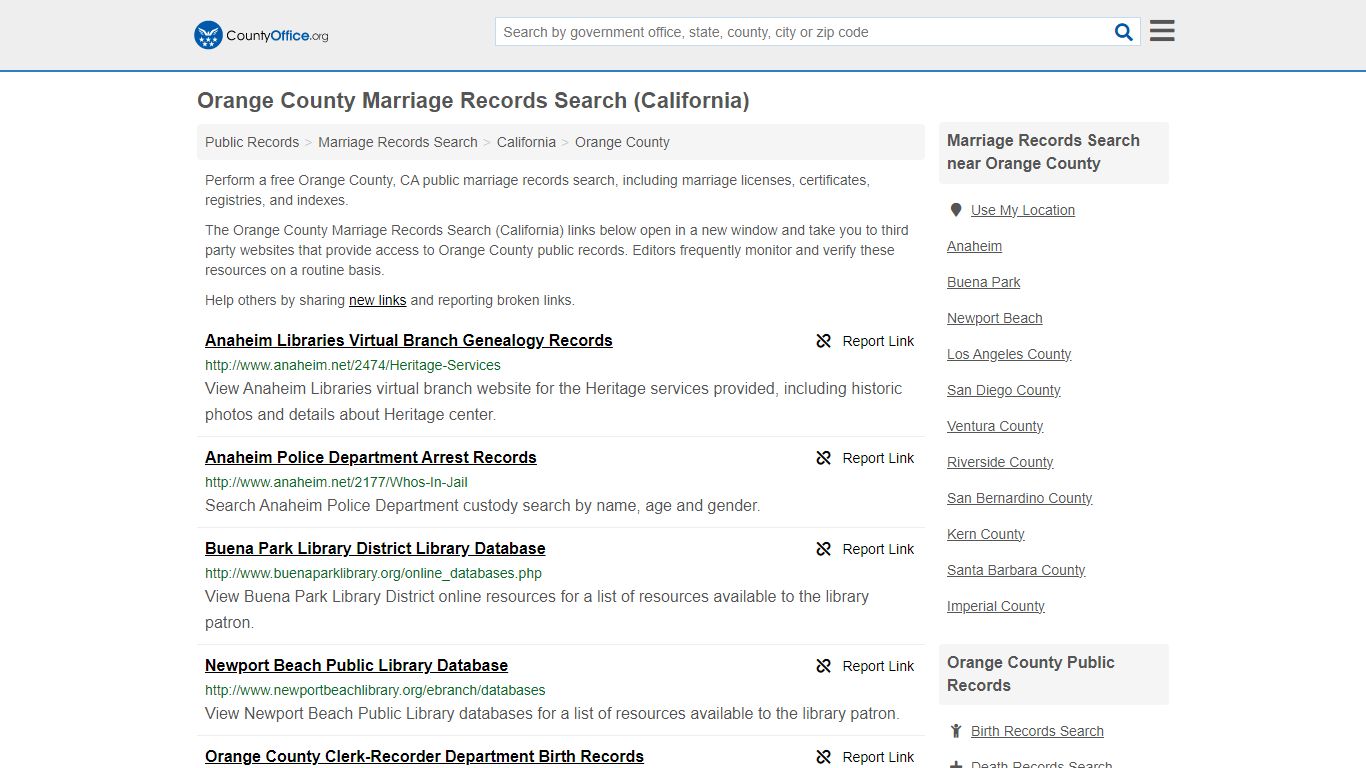 Orange County Marriage Records Search (California) - County Office